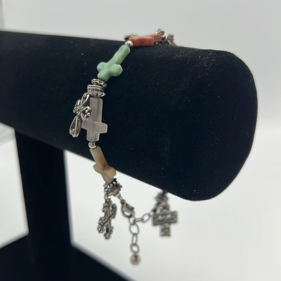 Women’s Stone & Cross Bracelet - Picture 1 of 12